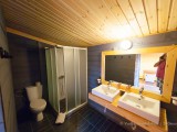 Bathrooms comforts, not bad for a tent!