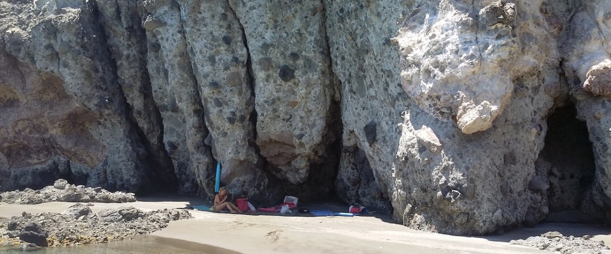 High rocks and caves